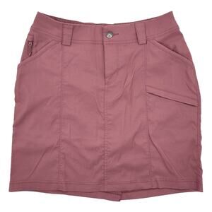 Duluth Trading Co Skort Women's 4 Mauve Purple Mid Rise Cargo Utility Outdoor